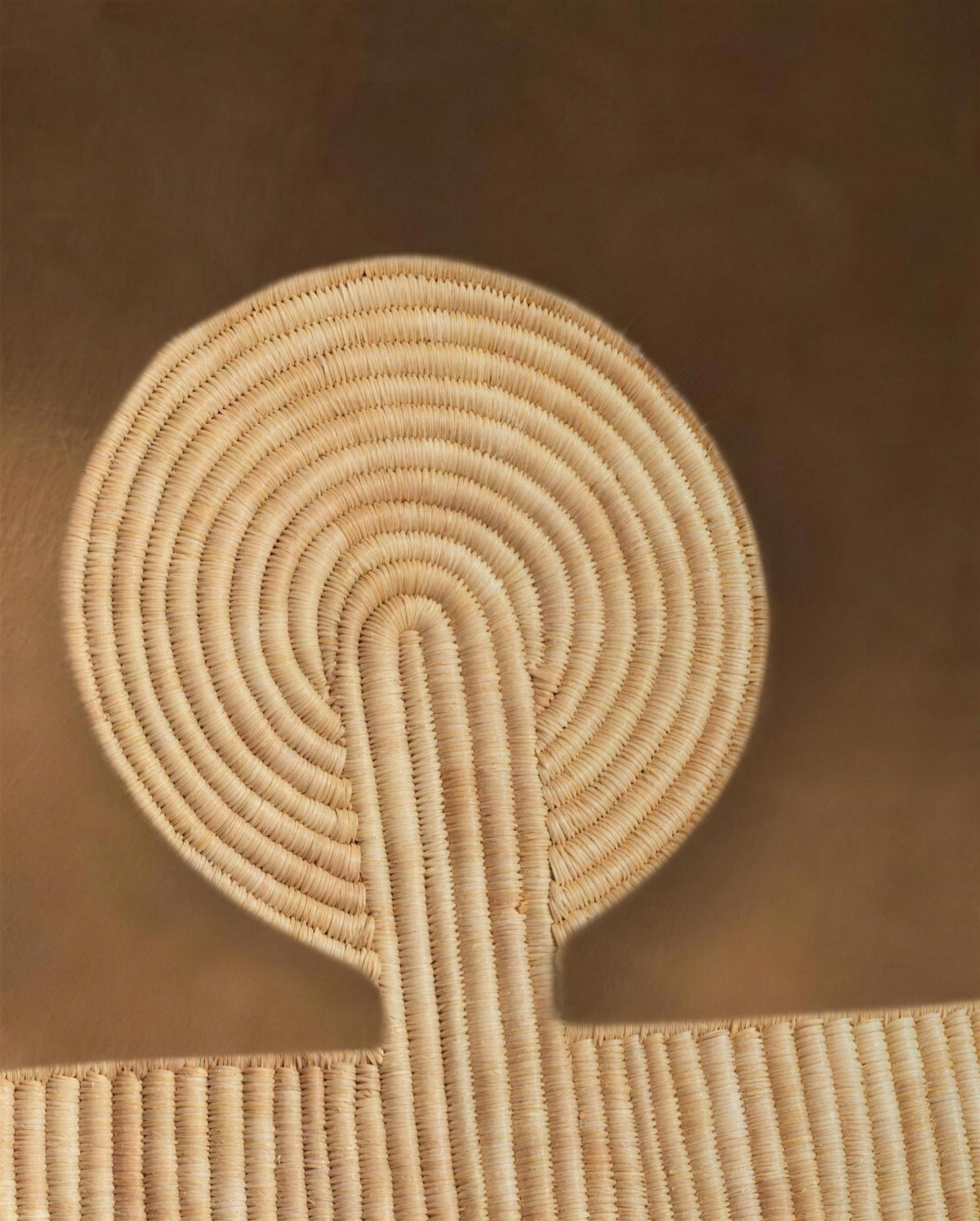 Close-up of the coiled circle at the top of Abstract Wall Mask 1