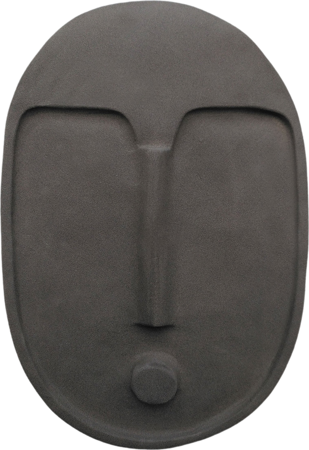 Ceramic Decorative Wall Mask – Anthracite Grey